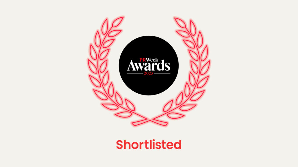 PRWeek Awards shortlisted badge