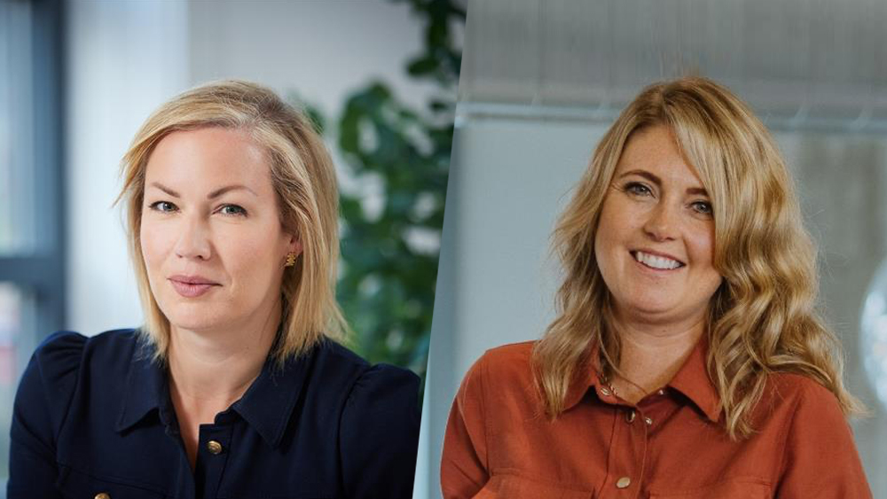 Headshots of two women from Tangerine's new tech and real estate team